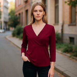 J. Jill rose colored cross over top size large